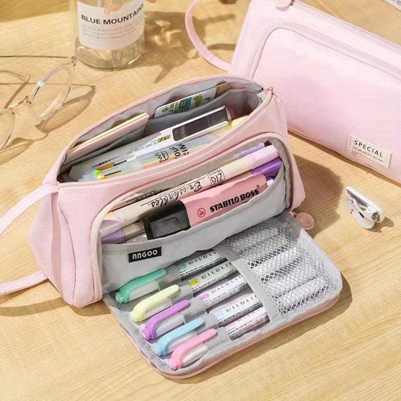 Big Capacity Pencil Case Pouch Pen Case School College Office Organizer