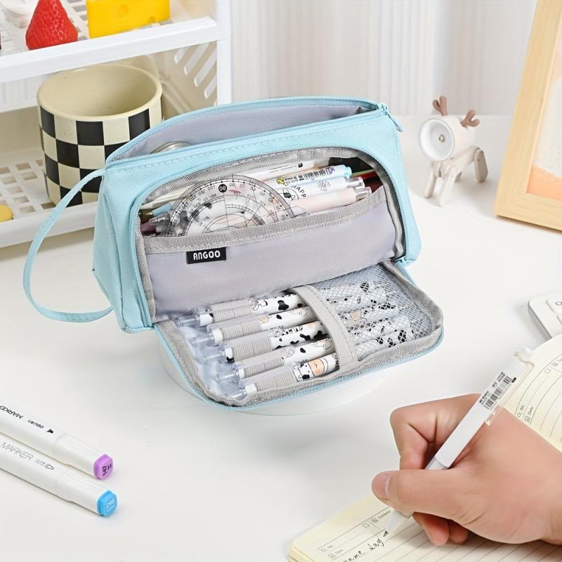 Big Capacity Pencil Case Pouch Pen Case School College Office Organizer