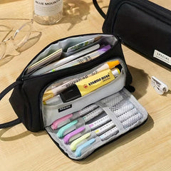 Big Capacity Pencil Case Pouch Pen Case School College Office Organizer