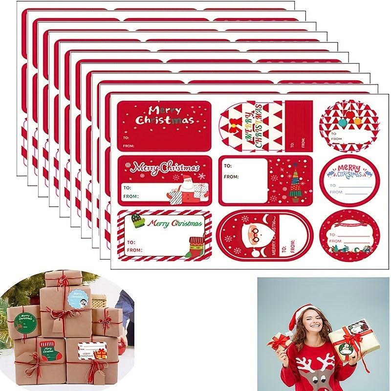 10 Sheets Christmas Slice Sticker Self Adhesive Decoration Gift Series