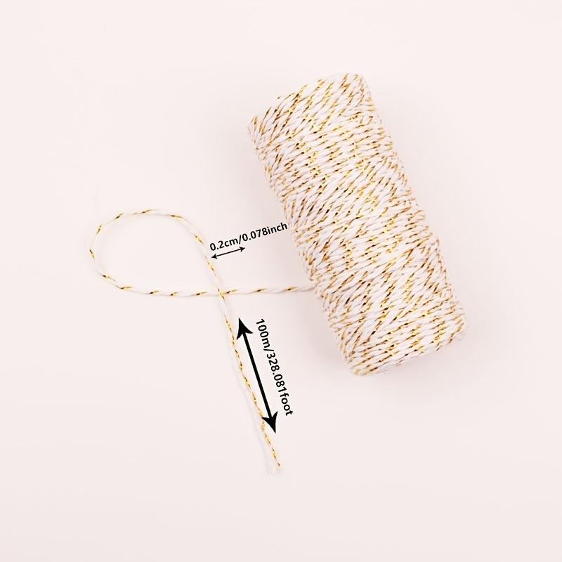 Golden and Rope Thread Clothing Accessories Tag Rope Column 100m