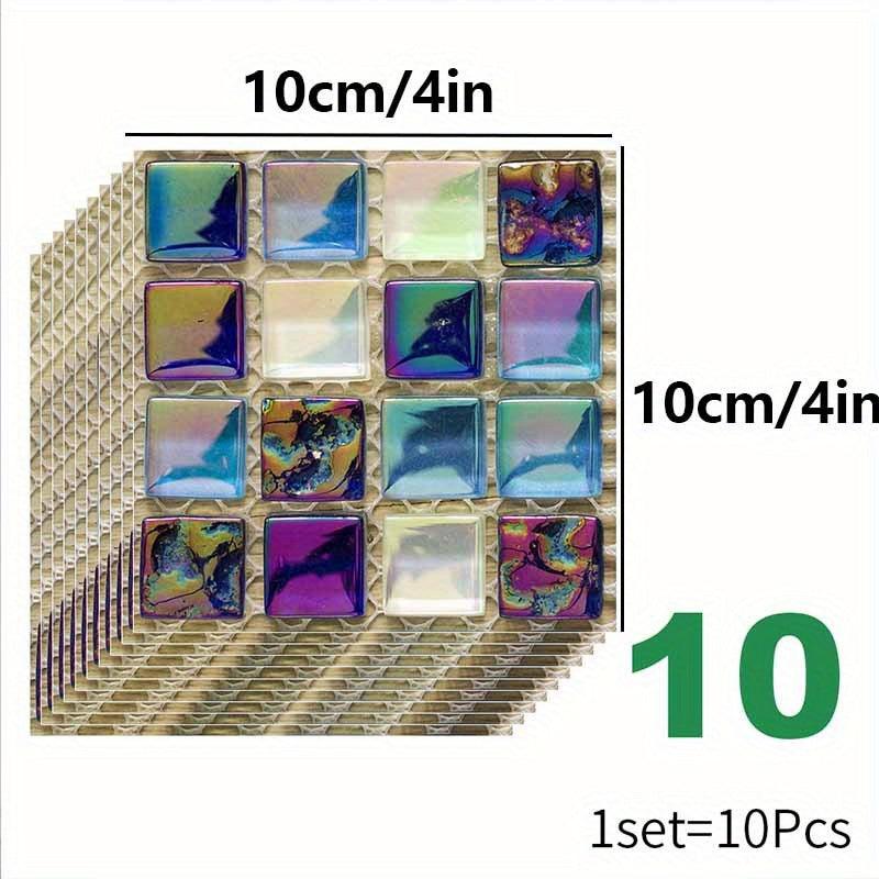 10pcs Floor Tiles Bathroom Kitchen Wall Stickers Mosaic Tile Self-adhesive