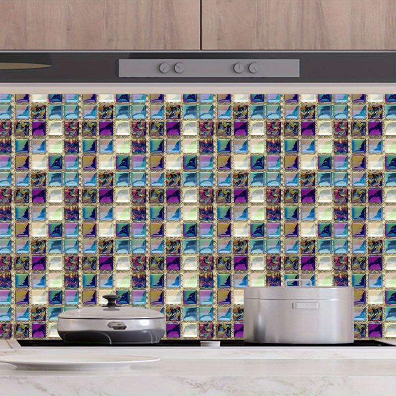10pcs Floor Tiles Bathroom Kitchen Wall Stickers Mosaic Tile Self-adhesive