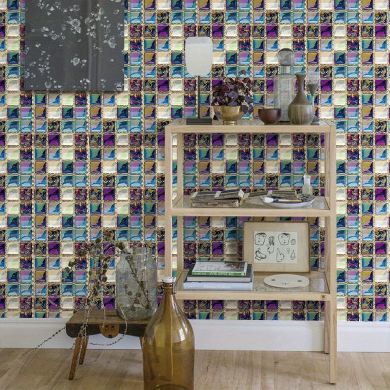 10pcs Floor Tiles Bathroom Kitchen Wall Stickers Mosaic Tile Self-adhesive