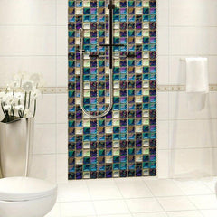 10pcs Floor Tiles Bathroom Kitchen Wall Stickers Mosaic Tile Self-adhesive