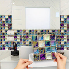 10pcs Floor Tiles Bathroom Kitchen Wall Stickers Mosaic Tile Self-adhesive