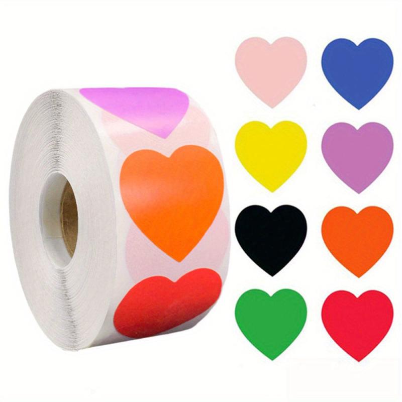 500pcs Colorful Heart Label Sticker Dots Kids Toy Stickers Teacher Reward