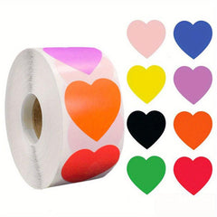 500pcs Colorful Heart Label Sticker Dots Kids Toy Stickers Teacher Reward