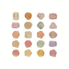 40pc Retro Wax Stickers Envelope Seals DIY Materials