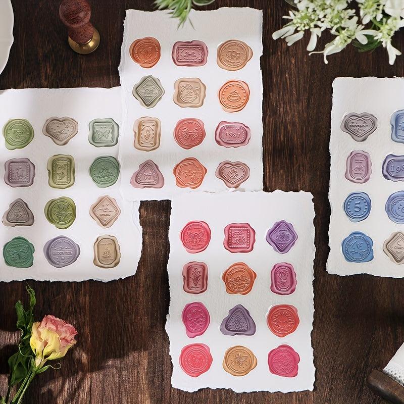 40pc Retro Wax Stickers Envelope Seals DIY Materials