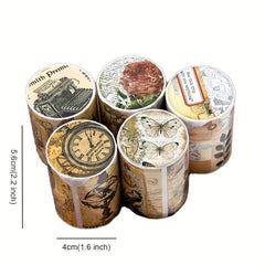 Retro Clock Washi Tape Set for Scrapbooking Supplies