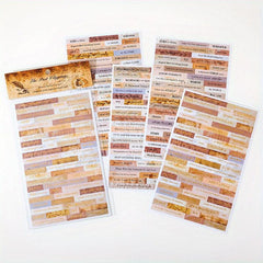 4pcs Vintage English Poetry Sticker Pack Memories Scrapbooking Label Journal
