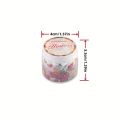 Vintage Plant Flower Rose Washi Tape 1.18in x 3m