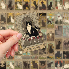 72pcs Cat Tarot Horoscope Stickers for DIY Arts & Crafts