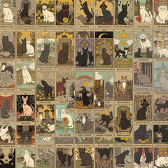 72pcs Cat Tarot Horoscope Stickers for DIY Arts & Crafts