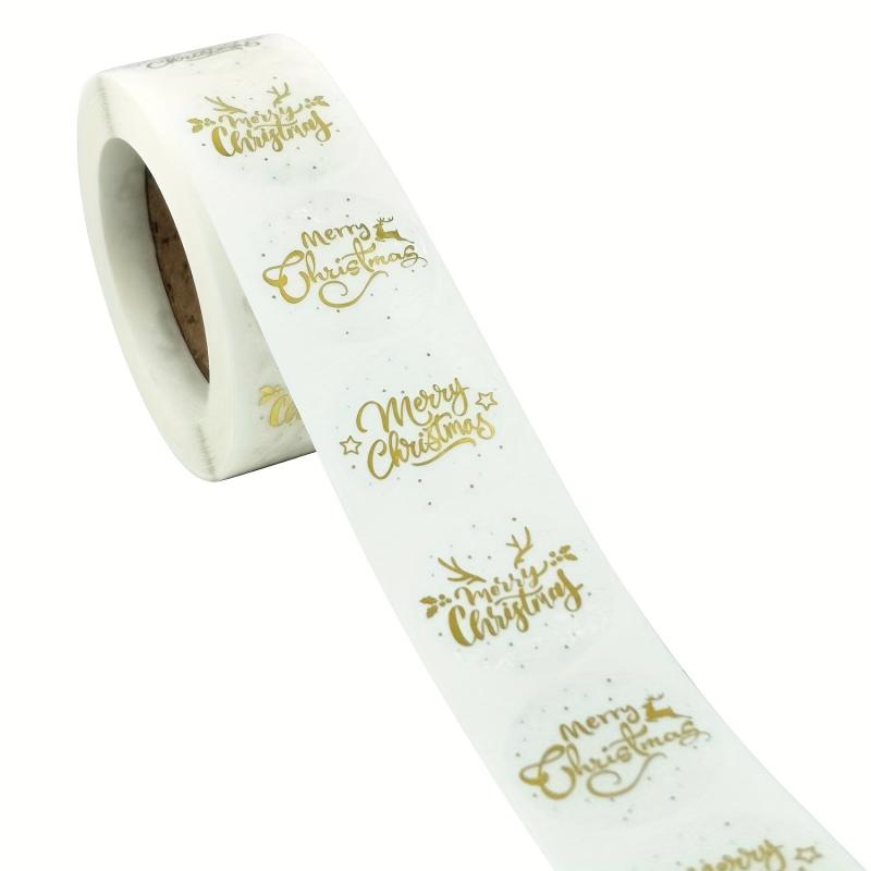 500pcs Small 2 1 Inch Transparent Christmas Sticker Label 3 Designs