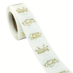 500pcs Small 2 1 Inch Transparent Christmas Sticker Label 3 Designs