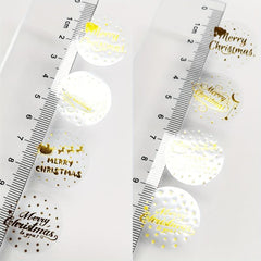 500pcs Small 2 1 Inch Transparent Christmas Sticker Label 3 Designs