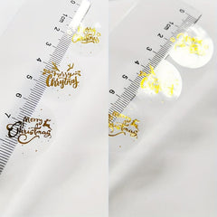 500pcs Small 2 1 Inch Transparent Christmas Sticker Label 3 Designs