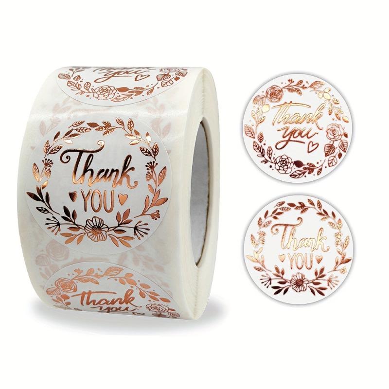 500 Elegant Thank You Stickers for Packaging Decoration