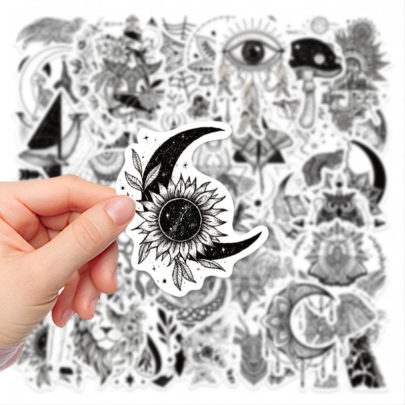 50pcs Retro Totem Graffiti Stickers Waterproof Creative DIY for Students