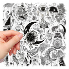 50pcs Retro Totem Graffiti Stickers Waterproof Creative DIY for Students