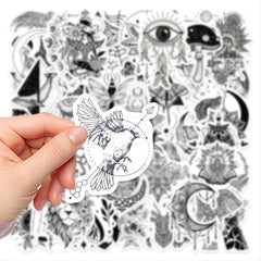 50pcs Retro Totem Graffiti Stickers Waterproof Creative DIY for Students