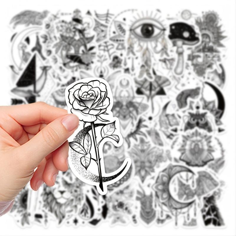50pcs Retro Totem Graffiti Stickers Waterproof Creative DIY for Students