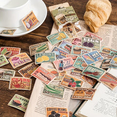 45 Pcs Vintage Washi Stickers Ticket Book Stickers Scrapbooking Journaling Label