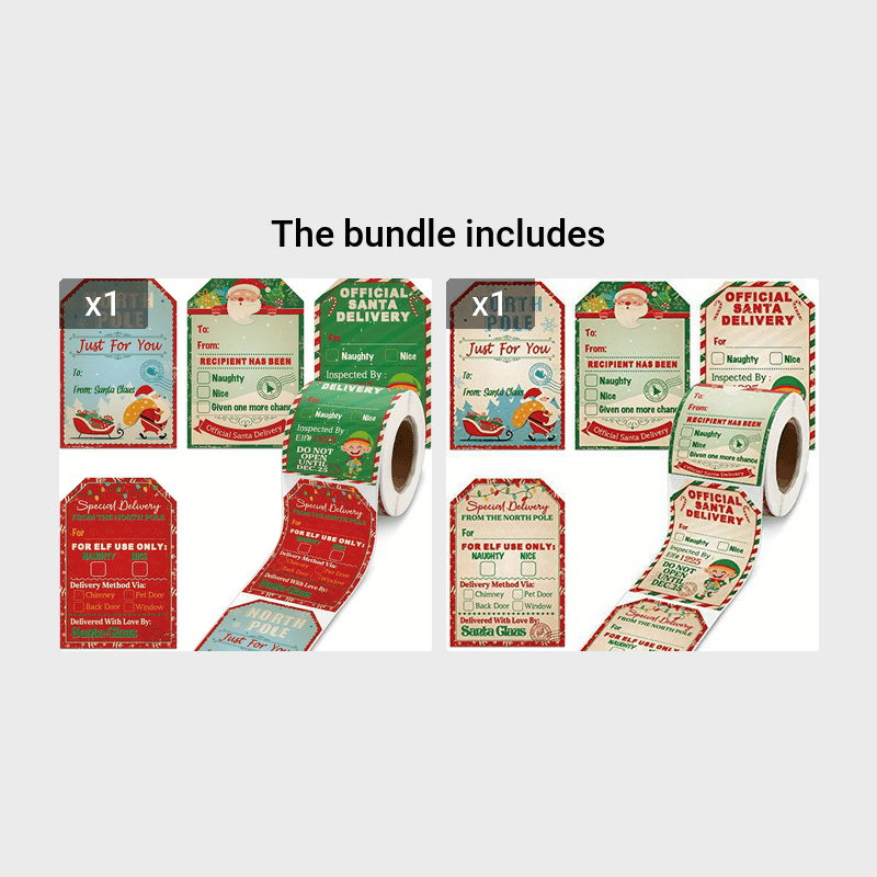 200pcs Christmas Gift Sticker Labels for Holiday Decorations