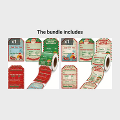 200pcs Christmas Gift Sticker Labels for Holiday Decorations