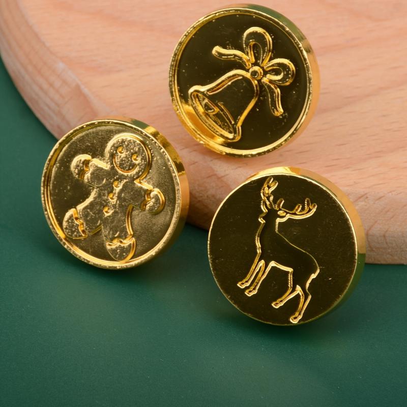 10pcs Christmas Wax Seal Stamp Head Set