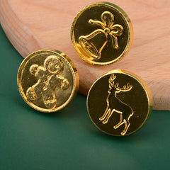 10pcs Christmas Wax Seal Stamp Head Set