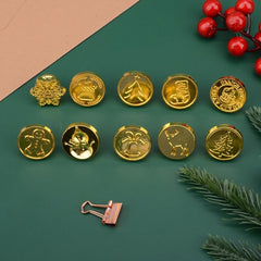 10pcs Christmas Wax Seal Stamp Head Set