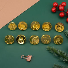 10pcs Christmas Wax Seal Stamp Head Set