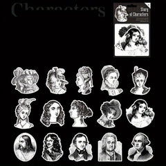 30 Sheets Retro Characters DIY Decoration Stickers - 6 Styles
