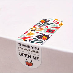 100pcs Thank You For Your Order Floral Labels Sticker