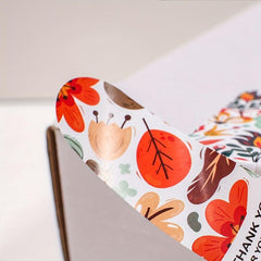 100pcs Thank You For Your Order Floral Labels Sticker