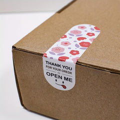 100pcs Thank You For Your Order Floral Labels Sticker