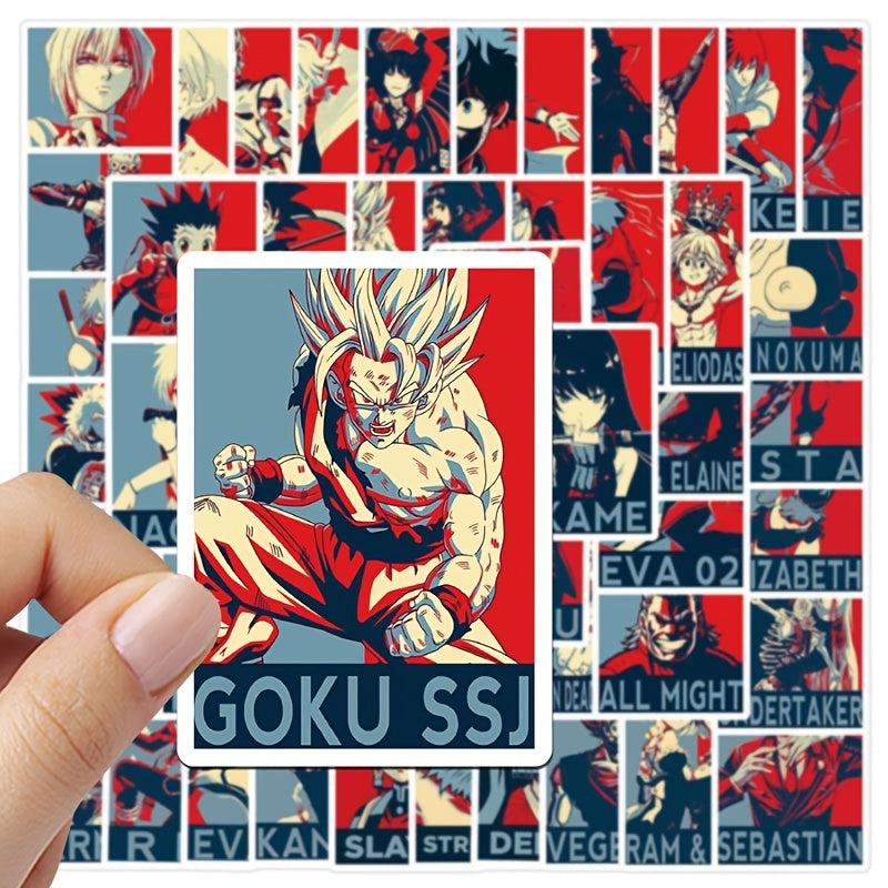 50pcs 2D Poster Animation Graffiti Sticker Diy Creative Toys