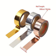 5m Solid Bronzing Washi Tape for Hair Styling
