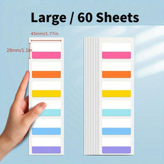 120 Sheets 22.86x7 Paper Label Index Stickers + 10pcs Organizing Labels