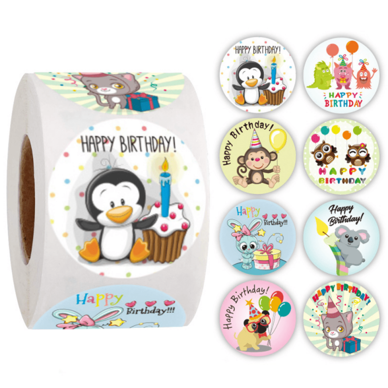 500pcs Birthday Stickers, Ideal for Celebrations
