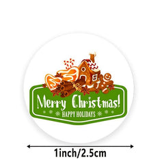 500 Cowhide Stickers Roll Self-adhesive Label Christmas Decoration