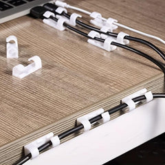 20pcs Cable Clips Organizer Wire Holder Cord Management Self Adhesive