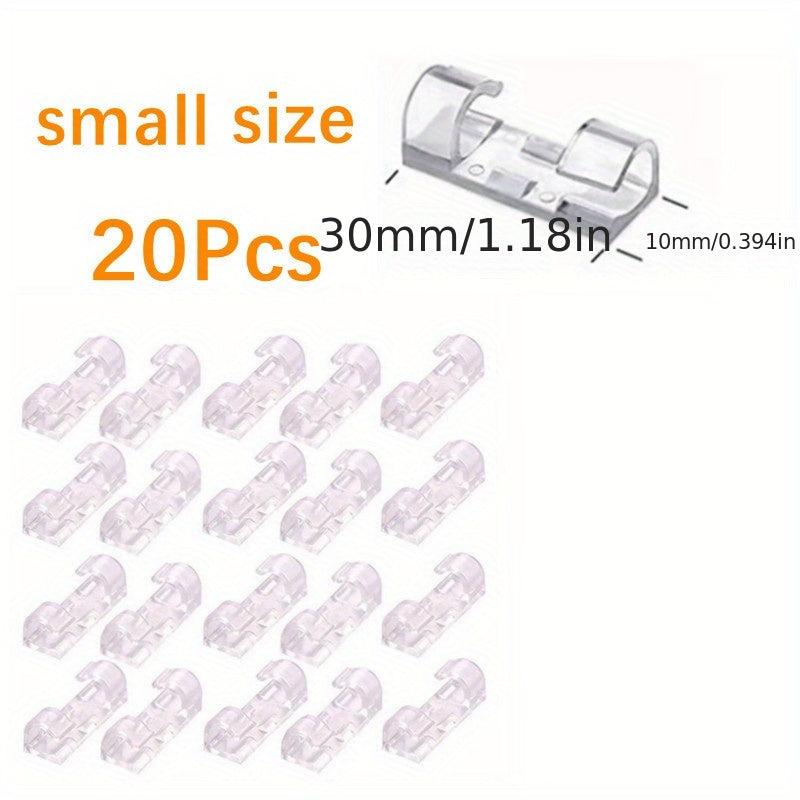 20pcs Cable Clips Organizer Wire Holder Cord Management Self Adhesive