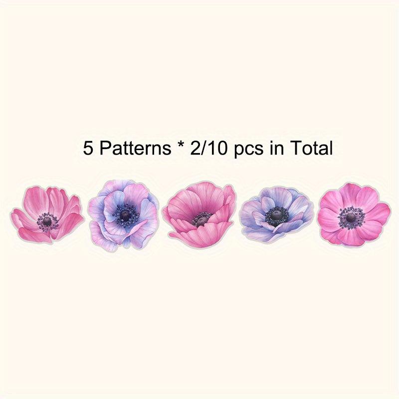 10pcs 9.5x9 PET Ink Waterproof Self-adhesive Sticker for DIY Crafts Scrapbooking