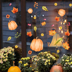 Pumpkin Wall Decal Self-adhesive PVC Sticker for Home Decoration