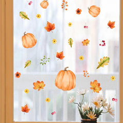Pumpkin Wall Decal Self-adhesive PVC Sticker for Home Decoration