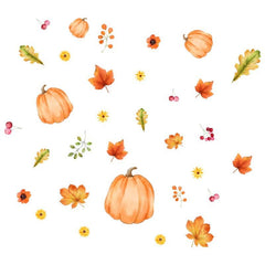 Pumpkin Wall Decal Self-adhesive PVC Sticker for Home Decoration